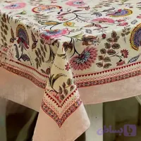 رومیزی مخمل شانل ضدلک4نفره طرح شاهانه