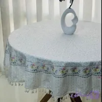 رومیزی مخمل شانل ضدلک طرح پیچک گرد