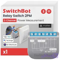 رله هوشمند دو کاناله SwitchBot مدل 2PM سازگار با Matter