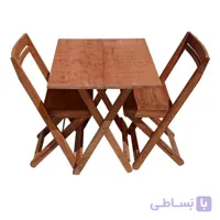 میز و صندلی ناهارخوری دونفره تاشو صندلی مدل قوس دار(پس کرایه)