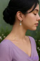 گوشواره ژوپینگ مدل مکعب