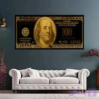 تابلو دلار مشکی و طلایی با کیفیت اورجینال (126-rosegold )