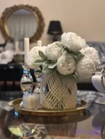 گلدان با روکش مکرومه بافی