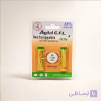 باتری قلمی قابل شارژ دیجیتال CFL مدل Ni-MH1100 بسته 2 عددی