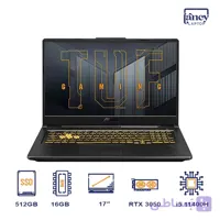 خرید لپ تاپ استوک 17 اینچی ایسوس TUF Gaming F17 FX706HC Core i5-11400H 16GB 512GB SSD RTX 3050 4GB 144Hz