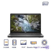 خرید لپ تاپ استوک 15.6 اینچی دل Precision 3541 Core i7-9850H 16GB 512GB SSD NVIDIA Quadro P620 4GB FHD Touch