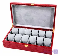 باکس ساعت ۱۲خانه لوکس چرمی