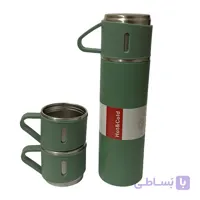 فلاسک و لیوان مدل hot-cold گنجایش 0.5 لیتر بسته 3 عددی - جعبه آسیب دیده