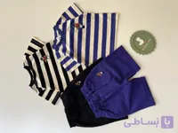 تیشرت شلوارک راه راه کد۰۲۱۷