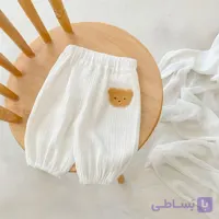 شلوار موسلین سفید تدی کد ۰۲۲۲