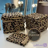 حوله نخ پنبه استخری طرح پلنگی ۱۳۰*۷۰