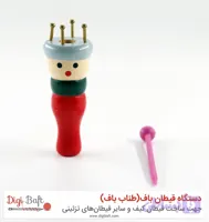 دستگاه قیطان باف چوبی آلمامد به همراه سوزن | طناب باف چوبی