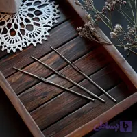 قلاب بافتنی فلزی تولیپ ژاپن سر طلایی مدل ظریف بافی