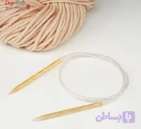 میل بافتنی چوبی گرد بامبو