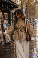 بارونی ترنچ کت کرم