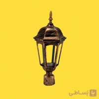 چراغ حیاطی سرلوله پلاستیکی مدل رومی مسی
