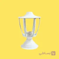 چراغ حیاطی سردری کلاسیک فلزی سفید