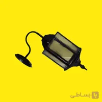 چراغ دیواری حیاطی استوانه قاجاری فلزی سفید