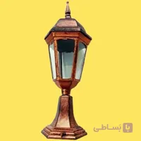 چراغ حیاطی سردری پلاستیکی مدل رومی مسی