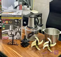 خردکن دوکاسه 4+4 لیتری مدل 4030 سیلورکرست- 6+6 تیغه تیتانیوم طلایی همراه با سیر‌پوست کن و همزن- 3 کاره- قدرت 3000W وات