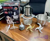 خردکن غذاساز بوش- 6 تیغه تیتانیوم طلایی همراه با 4 تیغه زاپاس همزن و کاردک- قدرت 4500W وات مدل MA-2024