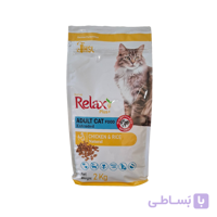 غذای خشک گربه بالغ طعم مرغ و برنج برند Relax ریلکس 2 کیلویی بسته بندی فروشگاه انقضا : 1406/04