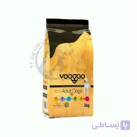 غذای خشک سگ بالغ نژاد بزرگ وودو وزن 3 کیلوگرم تولید 1405/05 تازه تولید