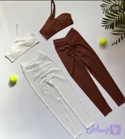 ست دوتیکه حرفه ای رنگ قهوه ای و سفید و طوسی تیره