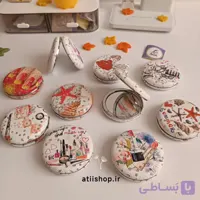 آینه روکش دار نگین دار گرد