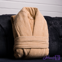 حوله تنپوش مخمل دیمورا رنگ شیر قهوه