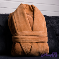 حوله تنپوش مخمل دیمورا رنگ شتری