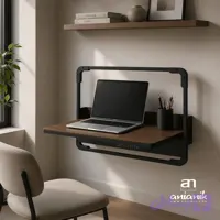 میز تحریر دیواری تاشو مدل تیما | میز کار کم‌جا و مدرن از آنیانیک