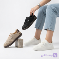 کتونی دخترانه مدل تیام (طرح ونس لژدار با تکه‌دوزی اشبالت و زیره آنتی-اسلیپ)
