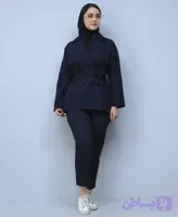 ست | مدل ست کت و شلوار اداری گلبرگ کد 53772 – سرمه ای