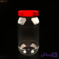 جار دو کیلویی گرد لیبل j32 تعداد در بسته 55 عدد