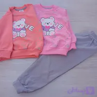 بلوز شلوار خرگوس کوچولو Love تمام چاپ ( کد 5013055) مناسب 1 تا 5 سال