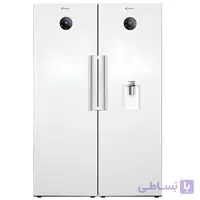 یخچال فریزر دوقلو کندی مدل NCR6-NCF6 ظرفیت ۴۰ فوت رنگ نقره ای و سفید اتوماتیک