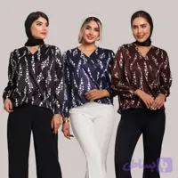 شومیز ساتن ژاکارد