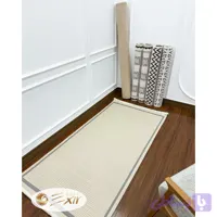 فرش کناره مدرن کرم بژ با حاشیه طوسی کد LP11b