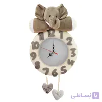 ساعت دیواری کودک نی نی سیس مدل فیل کد W-F/W