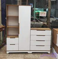 دراور و کمد جالباسی تلفیق شده با کتابخانه