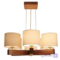 لوستر 6 شعله بدنه چوب مسینا B6
