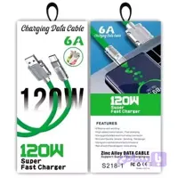 کابل شارژر میکرو سوپر فست شارژ CABLE SUPER FAST CHARGER MICRO 120W چراغدار سیلیکونی