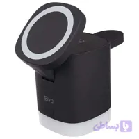 استند و شارژر وایرلس چندکاره مگنتی بیوا Biva WLC-12 3in1 Fast wireless Charger با امکان شارژ اپل واچ