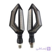 چراغ راهنمای موتورسیکلت مدل اسپورت LED و دیلایت دار(۲عددی)