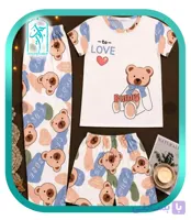 لباس ست سه تیکه زنانه و دخترانه طرح LOVE کد H373