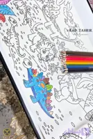 رول دو متری رنگ آمیزی به همراه مداد رنگی