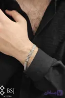 دستبند نقره مردانه کد ۰۱