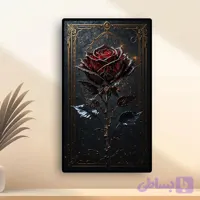 نقاشی الماسی بزرگسال گل سرخ – سایز 40*70 (تمام‌نگین)