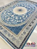 فرش آبی جدید 1200 شانه طرح چهل ستون